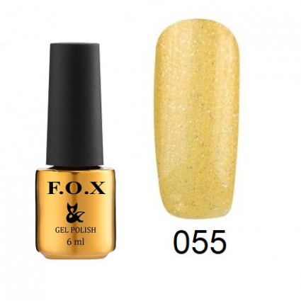 Гель-лак F.O.X Gel Polish Gold Pigment 055 жовтий з блискітками 6 мл