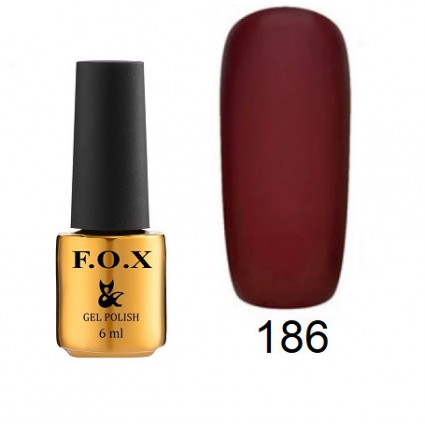 Гель-лак F.O.X Gel Polish Gold Pigment 086 бордово-винний 6 мл