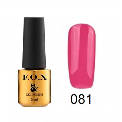 Гель-лак F.O.X Gel Polish Gold Pigment 081 ніжно-малиновий 6 мл