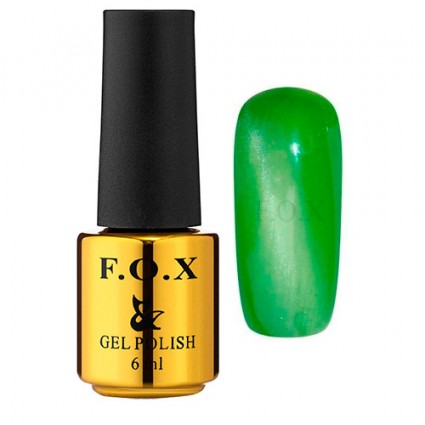 Гель-лак F.O.X gel-polish gold Cat Еye 003 салатовий з мікроблиском 6 мл