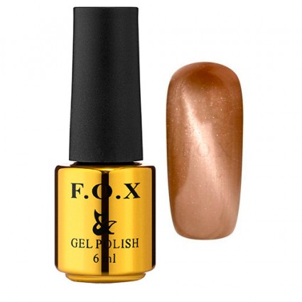 Гель-лак F.O.X gel-polish gold Cat Еye 016 коричневий 6 мл