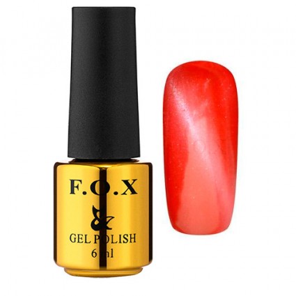Гель-лак F.O.X gel-polish gold Cat Еye 022 рожево-теракотовий з мікроблеском 6 мл