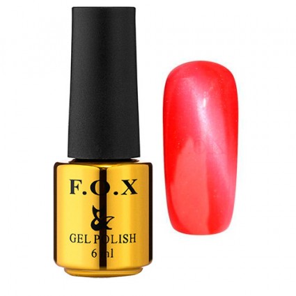 Гель-лак F.O.X gel-polish gold Cat Еye 038 червоно-рожевий з мікроблеском 6 мл