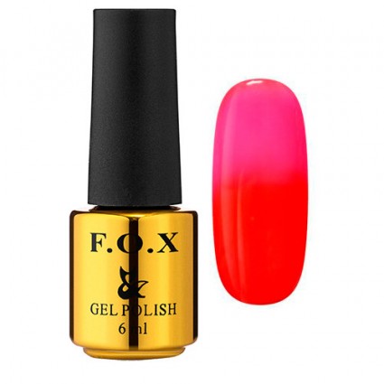 Гель-лак F.O.X gel-polish gold Thermo 006 червоно-рожевий 6 мл