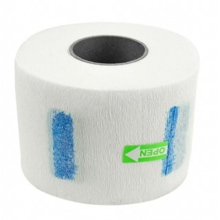 Комірці паперові перукарські білі блакитний клей COLOReIT