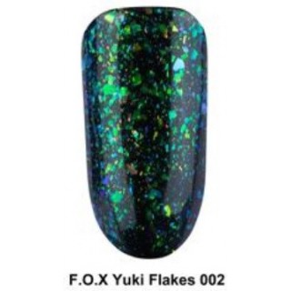 F. O. X gel-polish gold Yuki Flakes 002, 6 ml