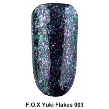 F. O. X gel-polish gold Yuki Flakes 003, 6 ml