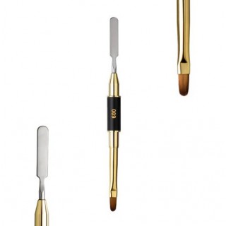 Пензлик F.O.X Art Brush 009 2в1 Овал довгий + шпатель