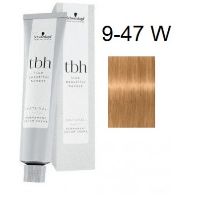 Перманентна фарба для волосся Schwarzkopf TBH Permanent 9-47 W Дуже світлий блондин бежевий мідний 60 мл