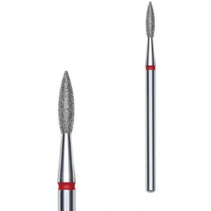 Фреза алмазна Staleks Expert полум'я гостре червона 2,1 мм /8 мм Фреза алмазна Staleks Expert полум'я гостре червона 2,1 мм /8 мм