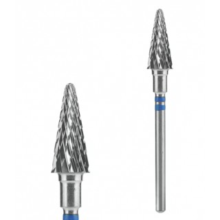 Фреза твердосплавна конус синій Staleks Pro EXPERT 6 х 14 мм