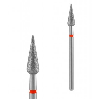 Фреза діамантова Staleks Expert груша гостра червона  4/ 12 мм