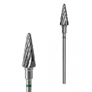 Фреза твердосплавна Staleks Expert усічений конус зелений 6 мм / 14 мм