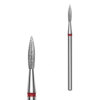 Фреза діамантова Staleks Expert полум’я гостре червоне 2,3 / 8 мм