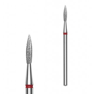 Фреза діамантова Staleks Expert полум’я гостре червоне  1,8/ 8 мм