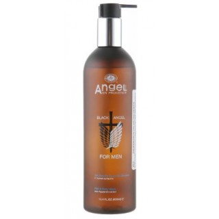 Чоловічий гель для волосся і тіла з екстрактом перцевої м'яти Angel Professional Black Angel Hair and Body Wash 400 мл