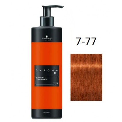 Тонуюча бондінг-маска Schwarzkopf Chroma ID Bonding Color Mask 7-77 Середньо-русявий Екстра Мідний 500 мл