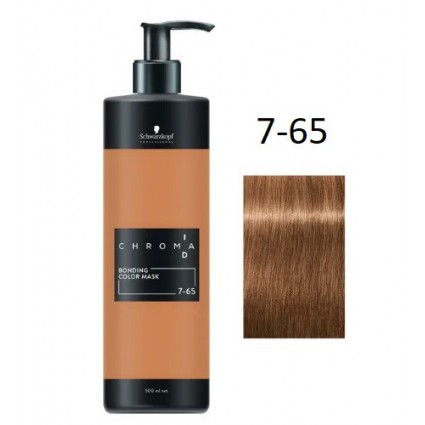 Тонуюча бондінг-маска Schwarzkopf Chroma ID Bonding Color Mask 7-65 Середньо-русявий Шоколад-золотистий 500 мл