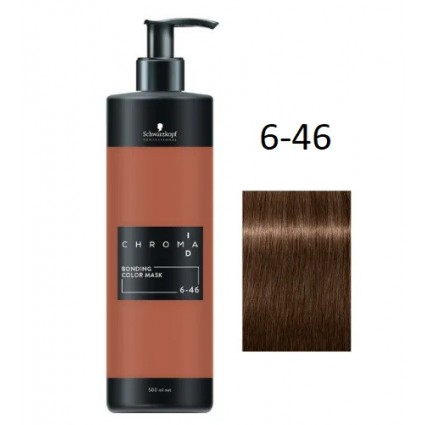 Тонуюча бондінг-маска Schwarzkopf Chroma ID Bonding Color Mask 6-46 Середньо-коричневий Шоколадний 500 мл