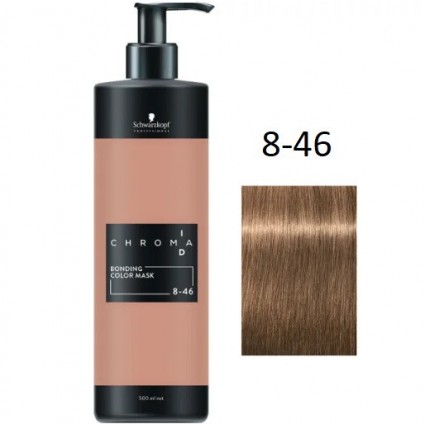Тонуюча бондінг-маска Schwarzkopf Chroma ID Bonding Color Mask 8-46 Світло-русявий Бежевий Шоколад 500 мл
