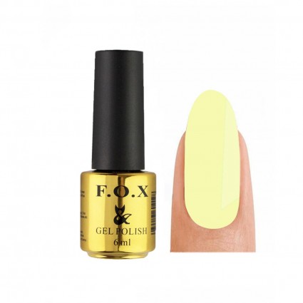 Гель-лак F.O.X gel-polish Lady 588 світлий пастельно-лимонний 6 мл