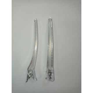 Затискач (алюміній + пластик) прогумований, прозорий 12 см (4 шт. у па.)