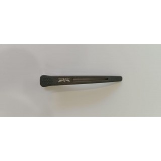 Затискач для волосся Proline C-49 пластик/алюміній з гумкою 8 см сірий 1 шт