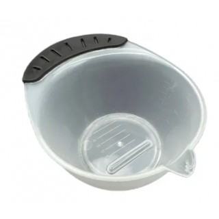 Миска з гумовою ручкою PROline HS43339 прозоро-біла