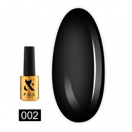 Гель-лак F.O.X Spectrum Gel Vinyl 002 чорний 7 мл