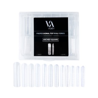 Верхні форми для нарощування Valeri Top Nail Forms Arched Square (120 шт)