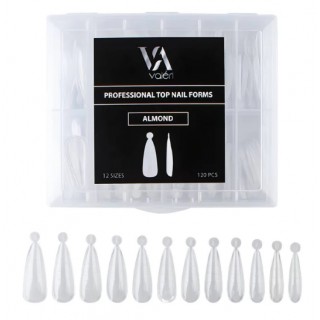 Верхні форми для нарощування Valeri Top Nail Forms Almond (120 шт)