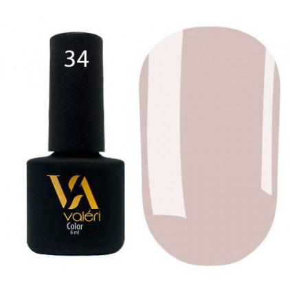 Гель-лак Vaлерi Color 034 бежево-сірий 6 мл