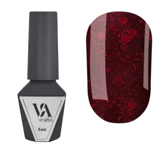 Гель-лак Valeri Gel Polish №016 бордовий з блискітками 6 мл