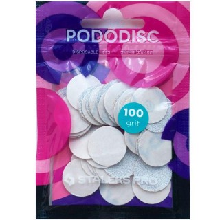 Змінні файли білі для педикюрного диска PODODISC STALEKS PRO M 100 грит 50 шт