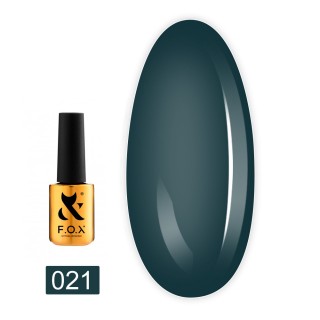 Гель-лак F.O.X gel-polish gold Masha Efrosinina 021 синьо-зелений 7 мл