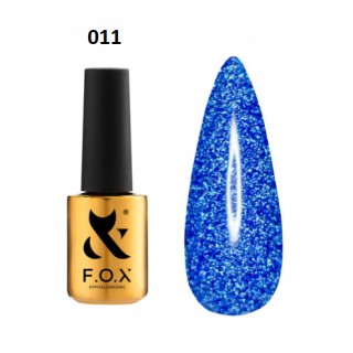 Гель-лак F.O.X Flash No011(синій, що розсіює), 6 мл