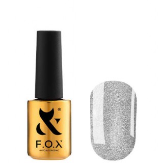 Гель-лак F. O. X Flash №006 Сріблястий, світловідбиваючий 7 мл