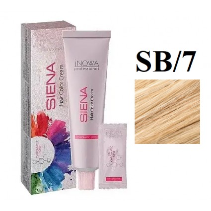 Крем-фарба для волосся jNOWA Professional Siena Chromatic Save SB/7 Карамельний блонд 90 мл