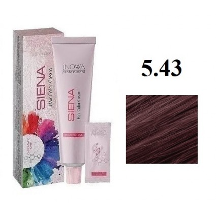 Крем-фарба для волосся jNOWA Professional Siena Chromatic Save 5/43 Махагон 90 мл