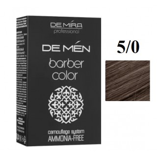 Система для камуфляжу волосся й бороди DeMira Professional DeMen Barber Color Ammonia-Free 5/0 Світлий шатен