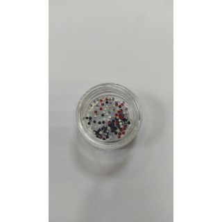 Стрази для декорування нігтів червоний і чорний колір 100 шт.уп