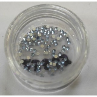 Стрази для декорування нігтів колір синій 100 шт.уп