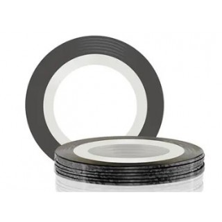 Стрічка для дизайну нігтів колір чорний ширина 2 мм