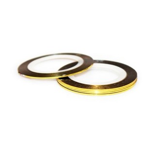 Стрічка для дизайну нігтів золото No2 ширина 2 мм