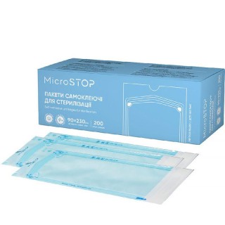 Пакети самоклеючі MicroSTOP для стерилізації в автоклаві 90х230 200 шт