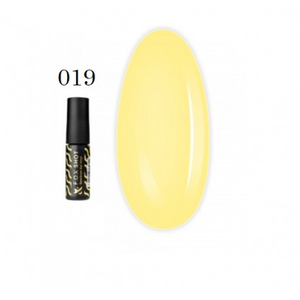 Гель-лак F.O.X. Shot Spectrum Gel Vinyl 019 лимонно-жовтий 5 мл