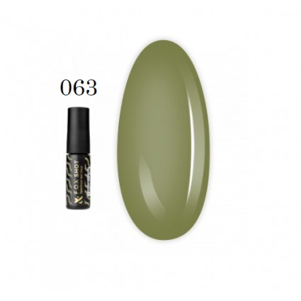 Гель-лак F.O.X. Shot Spectrum Gel Vinyl 063 зелений хакі 5 мл